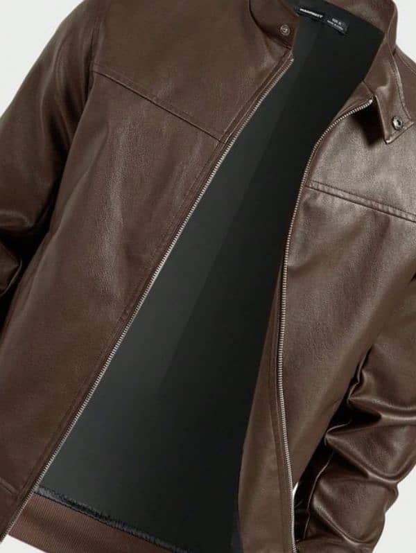 Brown Stylish Leather Jacket For Men 1