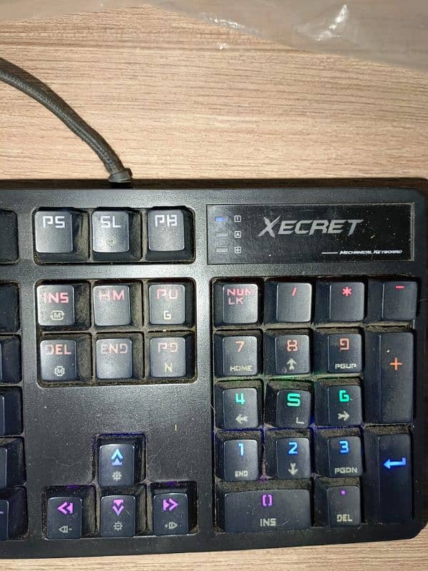 xecret mechanical rgb gaming keyboard all ok blue switches used 1