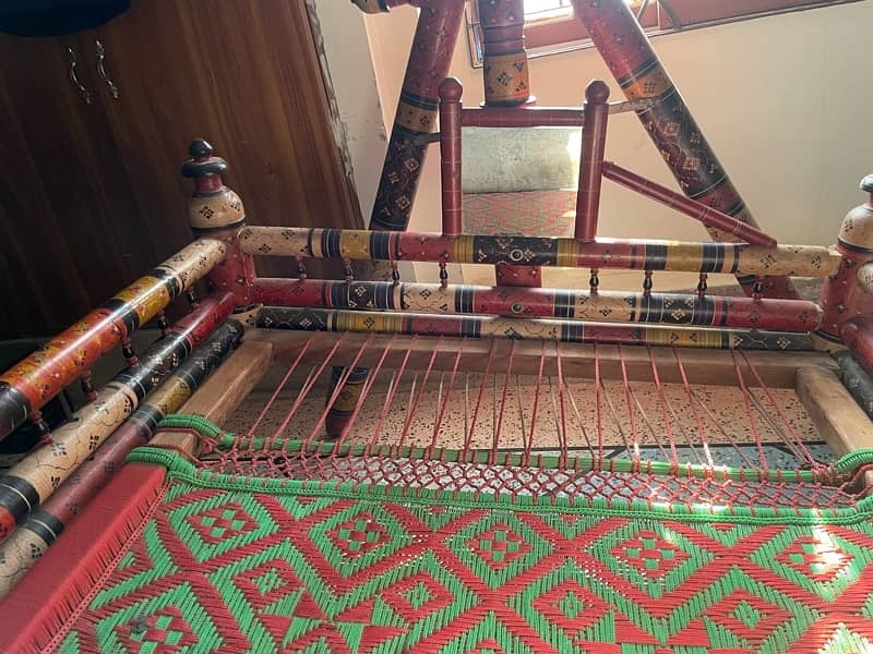 The beautiful Traditional wooden Sindhi style polished jhoola 2