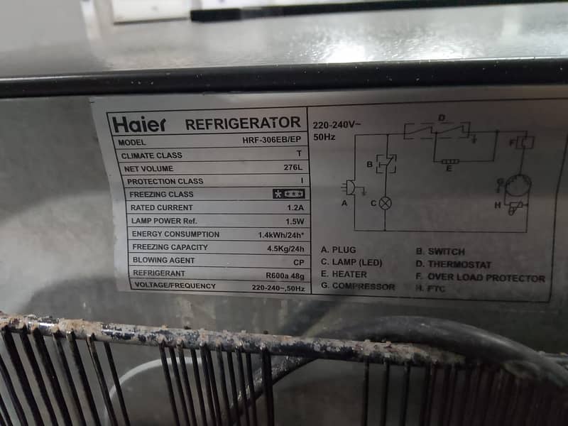 Haier Fridge GD Meidum size (0306=4462/443) superrbbseet 5