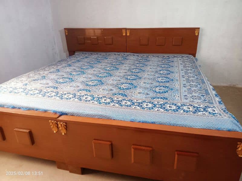 2 wooden single beds 3