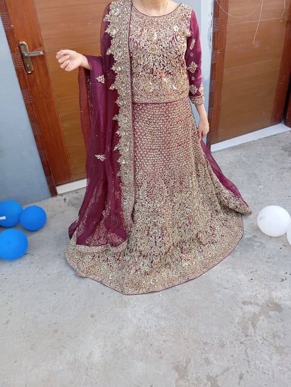 Designer lehnga in demanding purplish color 1