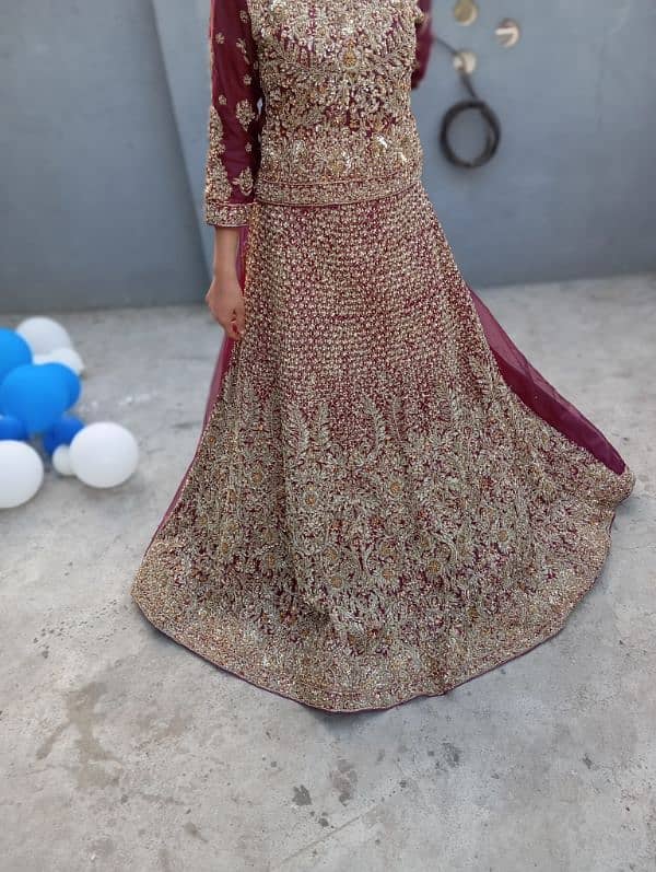 Designer lehnga in demanding purplish color 4