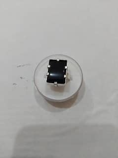 Silver Ring with black stone