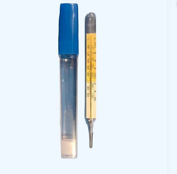 Smart Care Flat Mercury Thermometer | Super Yellow | Thermometer Large 0