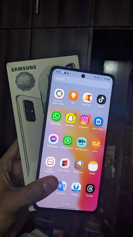 Samsung galaxy A71 F model Dual sim with box 7