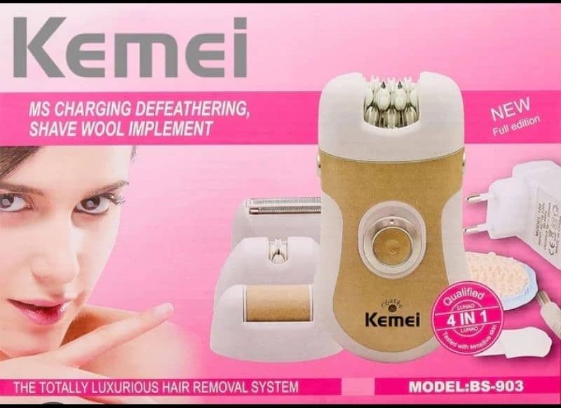 Professional Rechargeable KEMEI ( 4 in 1 ) Women Epilator 1