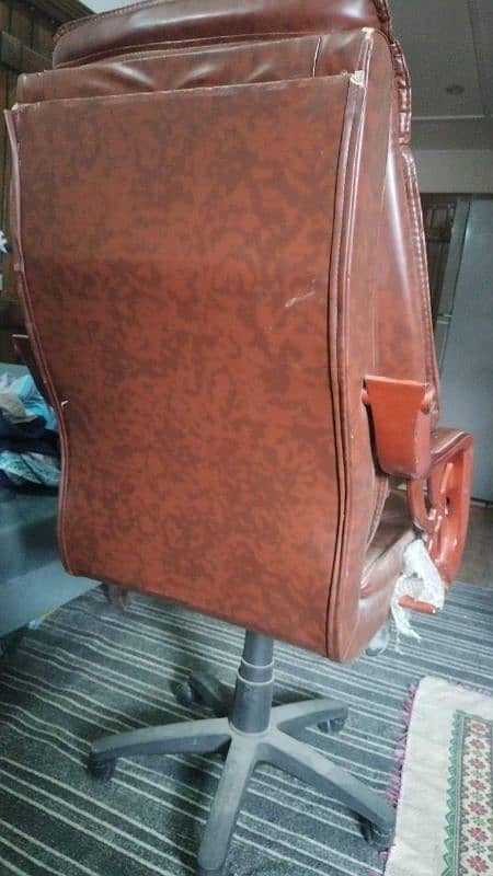 office chair brown leather good quality 1