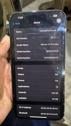 iPhone  14 pro max Non PTA HK Model one Sim used And one SIM  Time a