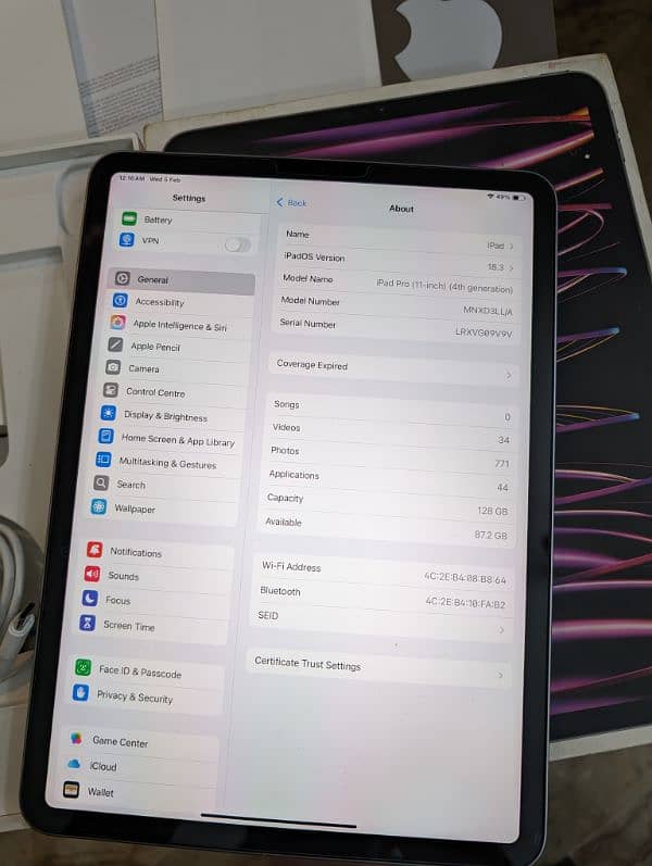 iPad Pro 11 M2 128gb Complete Box 9