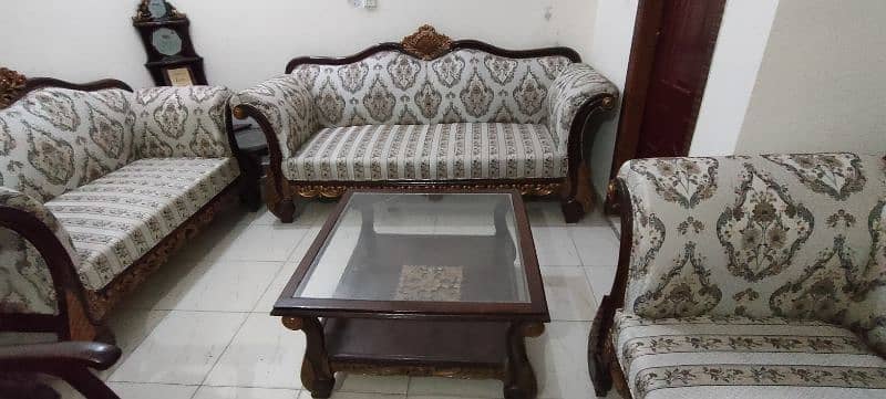 7 seater (3+2+1+1) sofa set of shesham wood 3