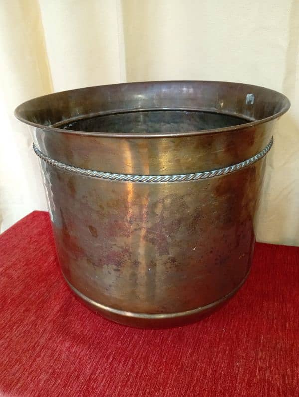 Brass Vintage Planter 0