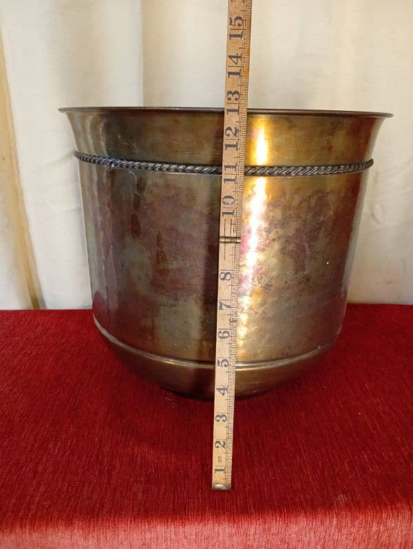 Brass Vintage Planter 4