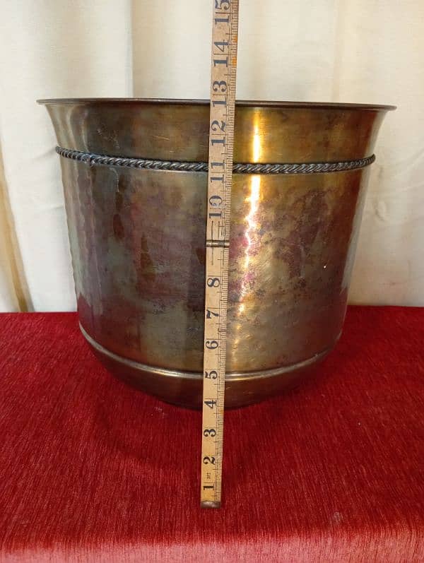 Brass Vintage Planter 5