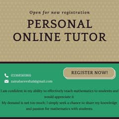 ONLINE MATHS TUTOR