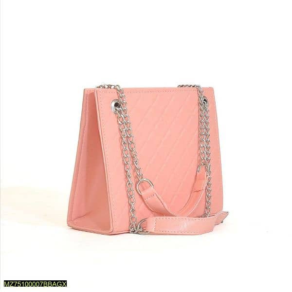 BagsX-Sydney Synthetic Leather Casual Shoulder Bag, Pink - MZ-202 0