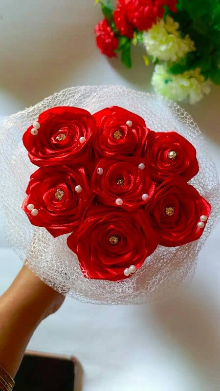 Red rose Artifical Boukah 10