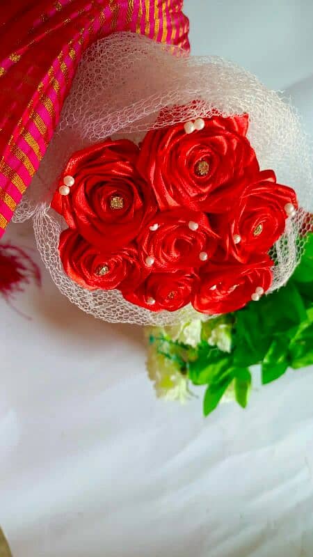 Red rose Artifical Boukah 11