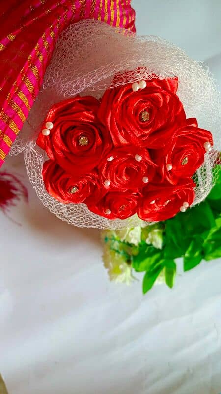 Red rose Artifical Boukah 13