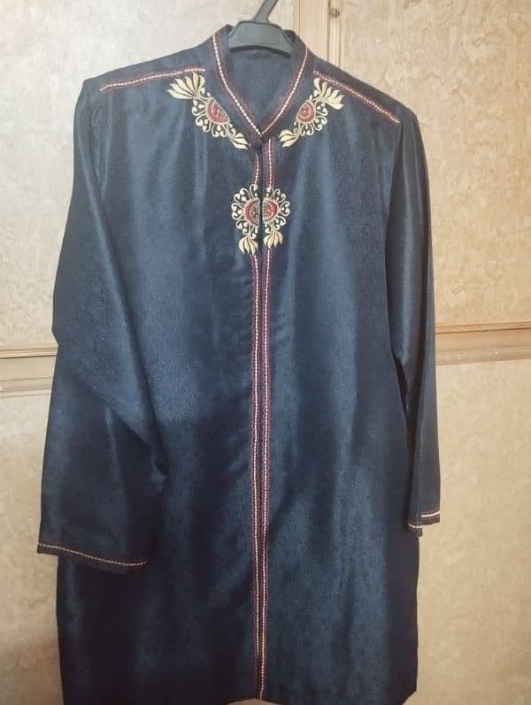 beautiful sharwani navi blue colour 2