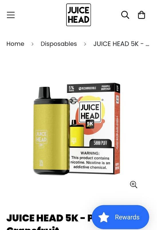 juice head 5k puffs  Pineapple grapes vape 1