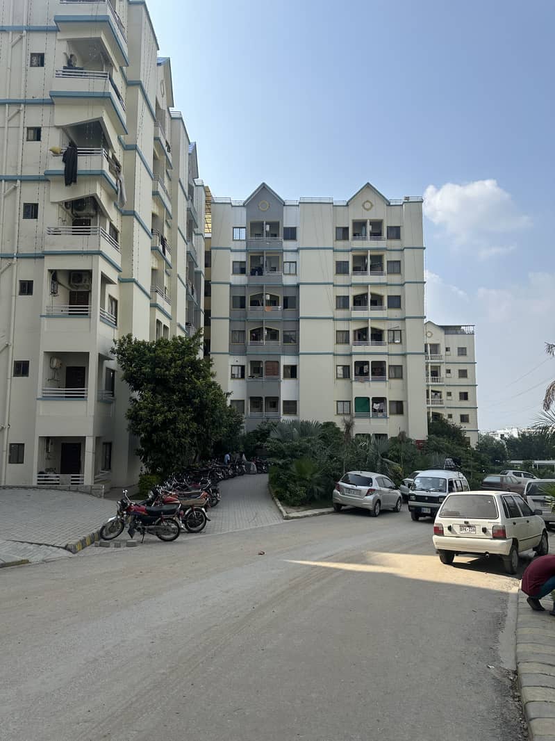 602 sq ft 1 bed ground floor apartment Defence Residency DHA 2 Islamabad for rent 0