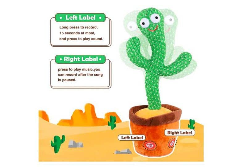 Dancing Cactus Toy For Kids 1 Piece 3