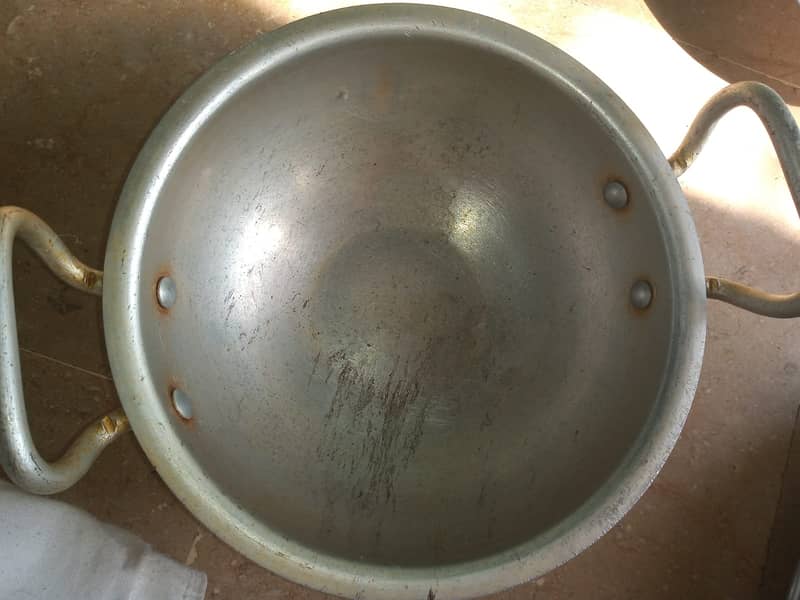 Silver Karahi and other kitchen items 12