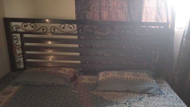 king size metal bed with mattress 0