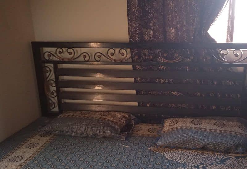 king size metal bed with mattress 1