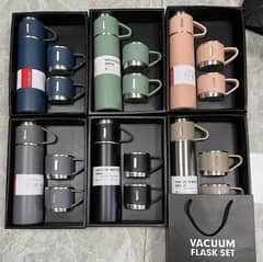 Vacuum Flask Set With 3 Cups (Bulk and Retail)