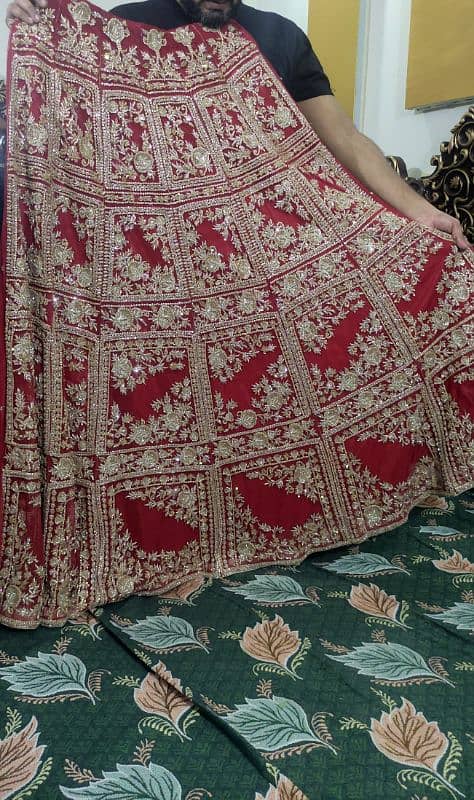 Bridal Lehnga Full heavy dabka work low price 1