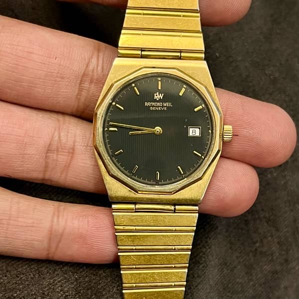 Raymond weil swiss watch sapphire crystal gold plated 0