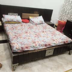 Bed Set Complete with Side Tables, 2 Door Wardrobe and Dressing Table