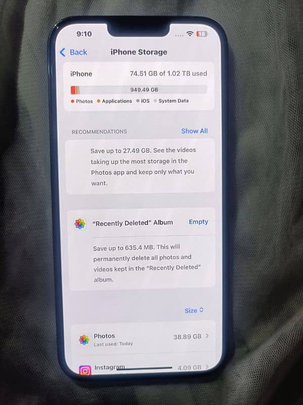 iphone 13 pro Max Non PTA 1TB Sierra blue 2