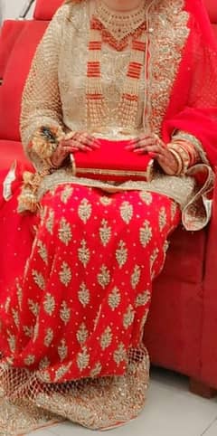 bridal lehnga with jewelry purse shoes