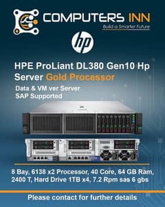 HPE DL380 Gen10 gold processor 8 Bay/server/HPE DL380 server