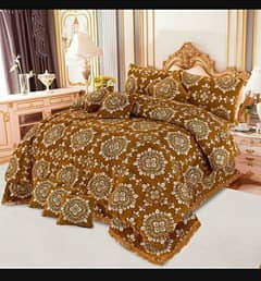 Luxurious Valvet jacquard Double bed Set 10 Pc  printeing assemble