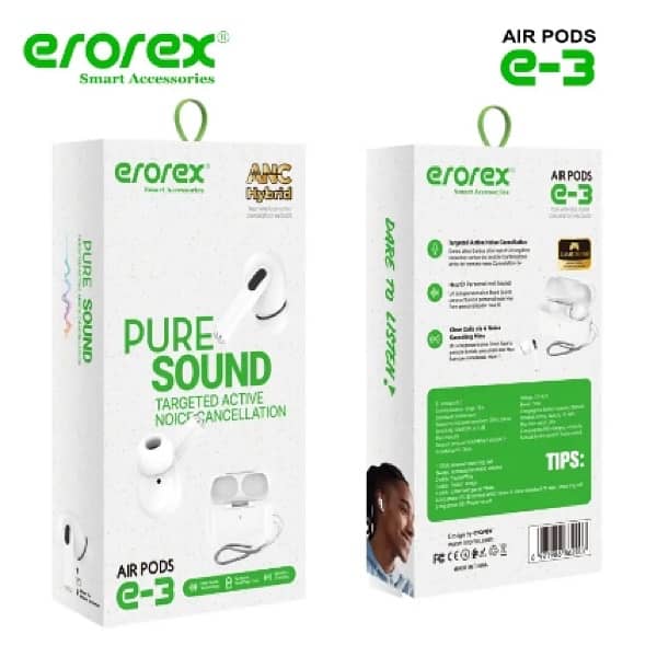 Erorex E-3 ANC Supported High Quality Bluetooth Earbuds 0