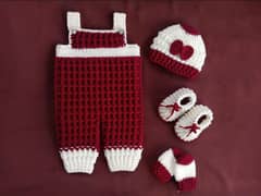 Crochet Baby Romper Set