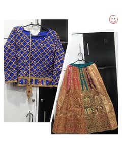 Lehnga Choli with Colorful Dopta