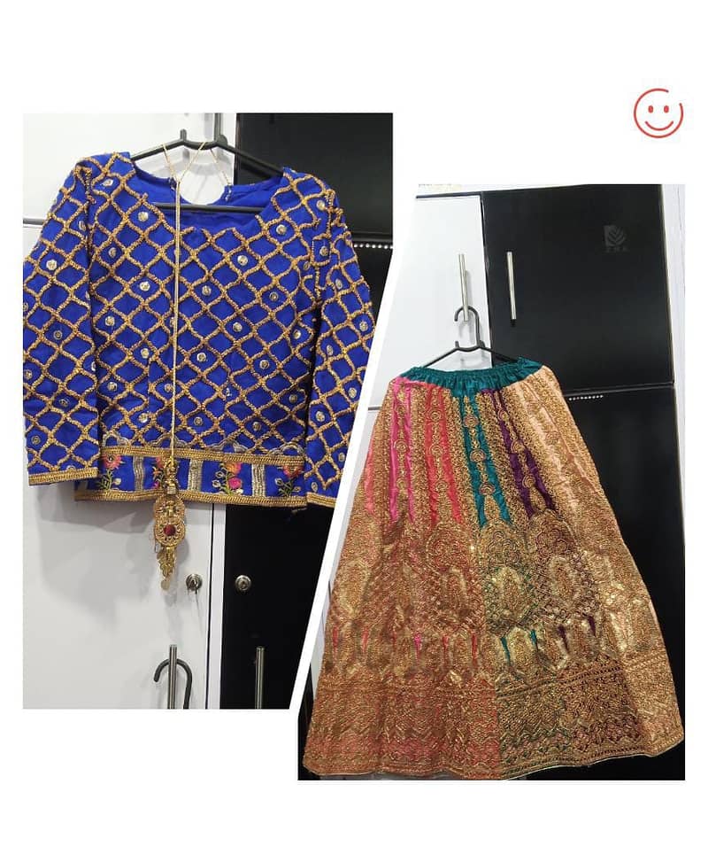 Lehnga Choli with Colorful Dopta 0