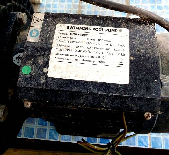 Swimming pool Pump SCPB 100 E .  P : 75 kW / 1HP . 0