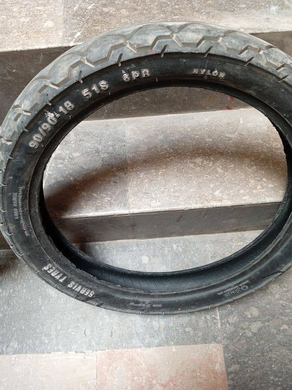 Yamaha DX 125 rear tyre for sale 10/10 Condition location Multan 1