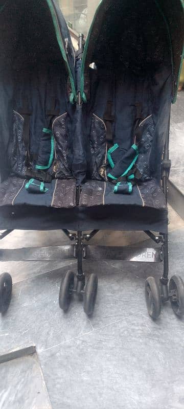 imported baby pram for 2 babies 1