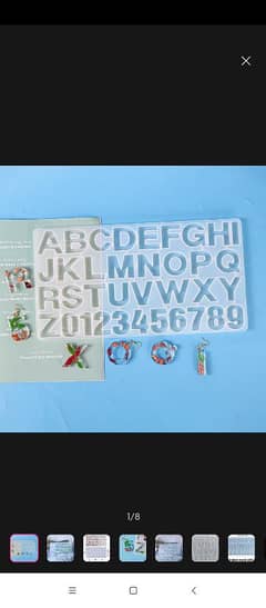 alphabetic resin mould