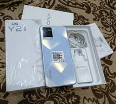 Vivo y21 4 64 full box k sat 9.10 halat my ha