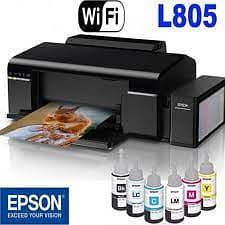 EPSON L805 Inkjet Printer Wifi Suplimation 100% Orgianal