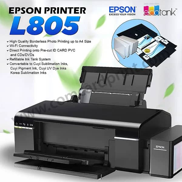 EPSON L805 Inkjet Printer Wifi Suplimation 100% Orgianal 1