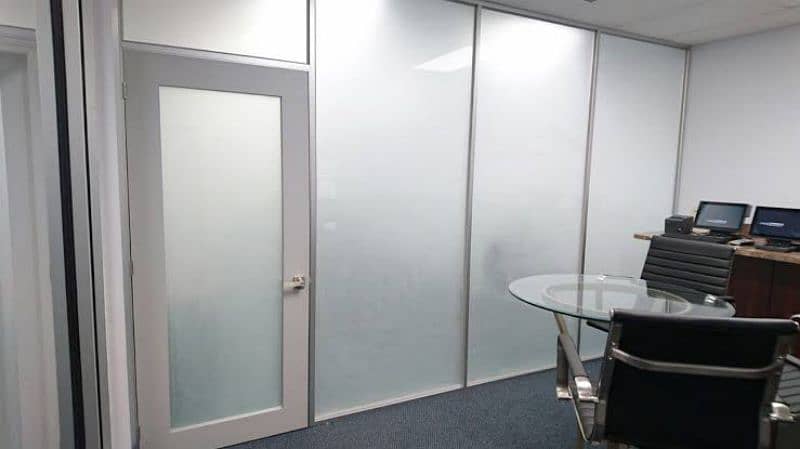 Frosting, glasspaper, window blind, Aluminium partition 2